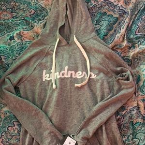gray “kindness” sweatshirt